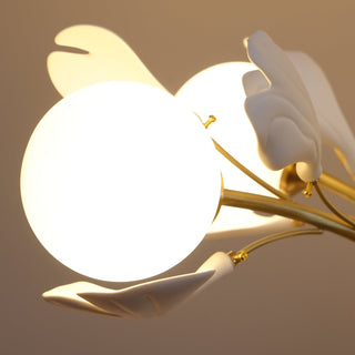 Lustra Lustre Feuille de Ginkgo Laiton Verre-Luire