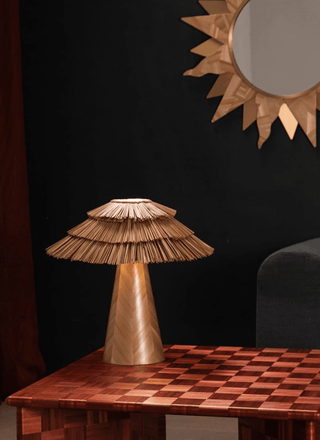 Thatch Table Lamp-Neutral Decor