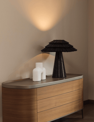 Thatch Table Lamp-Neutral Decor