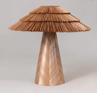 Thatch Table Lamp-Neutral Decor