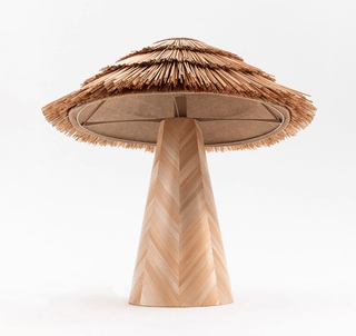Thatch Table Lamp-Neutral Decor