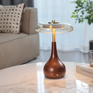 Airdes Bois Vintage Lampe de Table