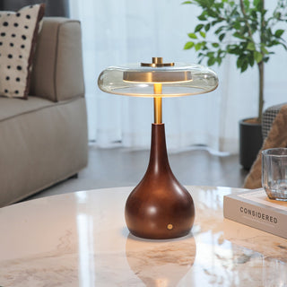 Airdes Bois Vintage Lampe de Table