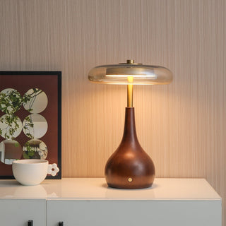 Airdes Bois Vintage Lampe de Table