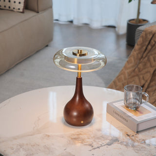Airdes Bois Vintage Lampe de Table