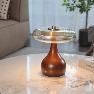 Airdes Bois Vintage Lampe de Table
