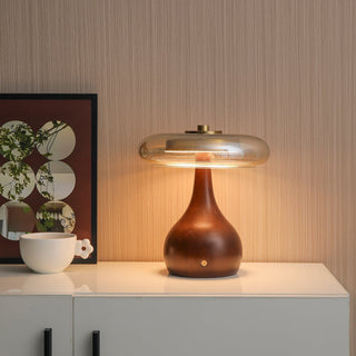 Airdes Bois Vintage Lampe de Table