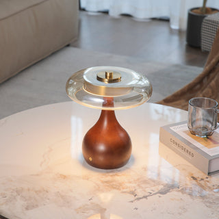 Airdes Bois Vintage Lampe de Table