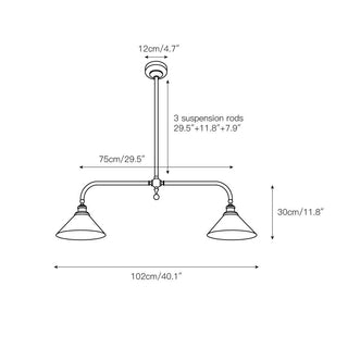 Vallence Suspension de Luxe en Laiton