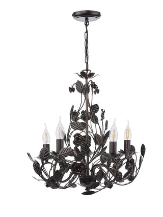 Rosaio Wrought Iron Chandelier-Neutral Decor