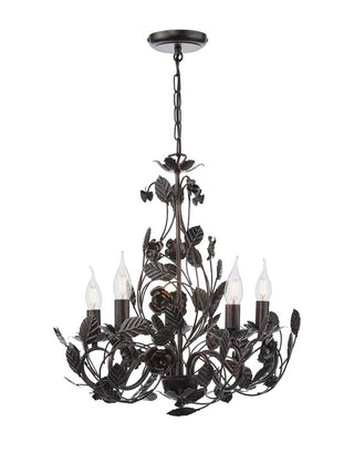 Rosaio Wrought Iron Chandelier-Neutral Decor