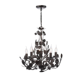 Rosaio Wrought Iron Chandelier-Neutral Decor