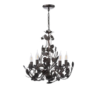 Rosaio Wrought Iron Chandelier-Neutral Decor