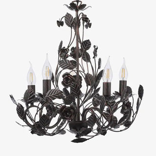 Rosaio Wrought Iron Chandelier-Neutral Decor