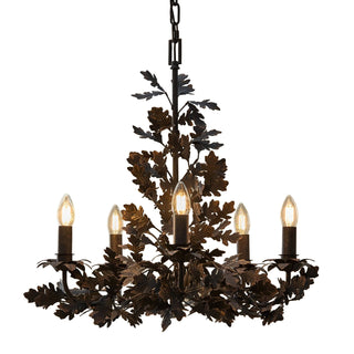 Thicket Oak Leaf Chandelier-Neutral Decor