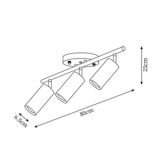 Liora Plafonnier sur Rail en Bois-Luire