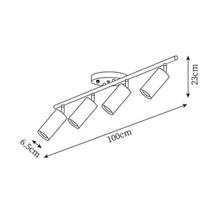 Liora Plafonnier sur Rail en Bois-Luire