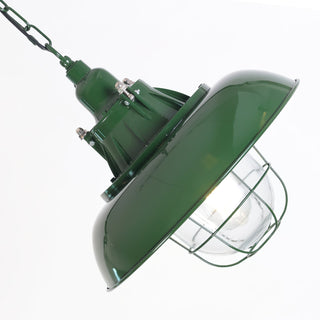 Vemiryra Ancien Industriel Vert Métal Lumière Pendentif