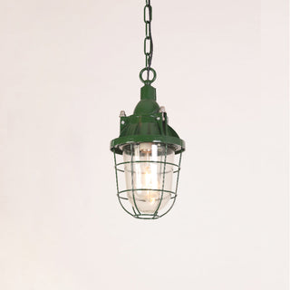 Vemiryra Ancien Industriel Vert Métal Lumière Pendentif