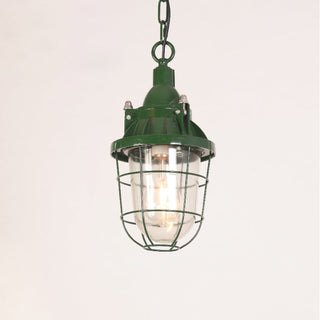 Vemiryra Ancien Industriel Vert Métal Lumière Pendentif