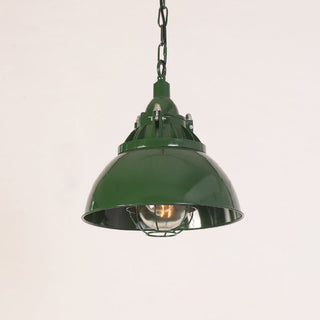 Vemiryra Ancien Industriel Vert Métal Lumière Pendentif