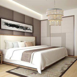 Lustra Lustre Bois Empilé Perles