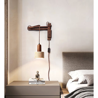 Cezoria Travertin Bras Oscillant Applique Murale