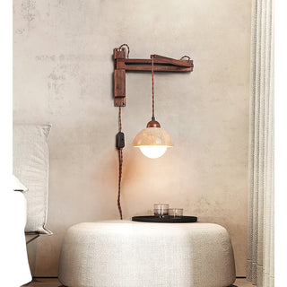 Cezoria Travertin Bras Oscillant Applique Murale