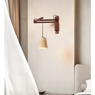 Cezoria Travertin Bras Oscillant Applique Murale