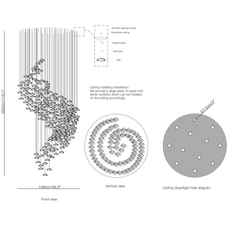 Ulphael Moderne Minimaliset Art Verre Suspension