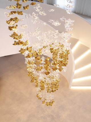 Nephele Lustre Feuille en Cristal
