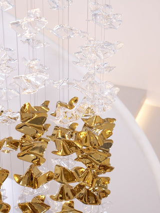 Nephele Lustre Feuille en Cristal
