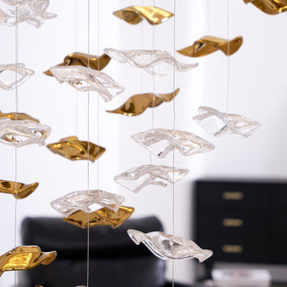 Nephele Lustre Feuille en Cristal