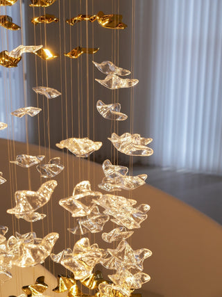 Vecarisra Suspension Lampes Art Verre Tidal Luxe