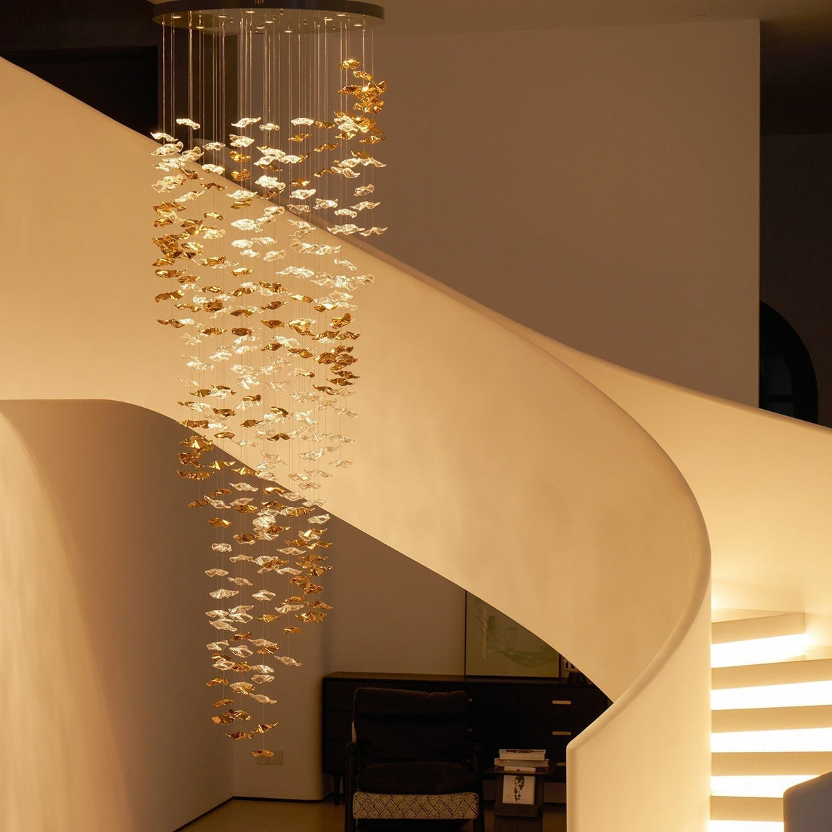 Cezorisra Lustre Linéaire en Laiton de Luxe