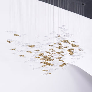 Nephele Lustre Feuille en Cristal