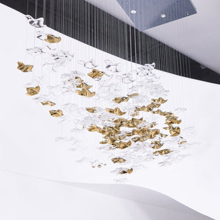 Vecarisra Suspension Lampes Art Verre Tidal Luxe