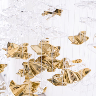 Nephele Lustre Feuille en Cristal