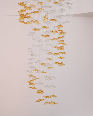 Vecarisra Suspension Lampes Art Verre Tidal Luxe