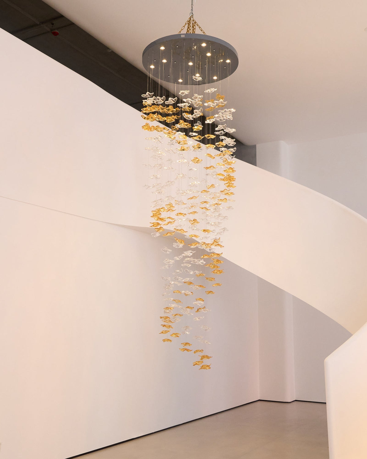 Nephele Lustre Feuille en Cristal