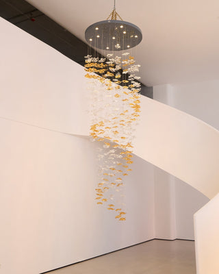 Nephele Lustre Feuille en Cristal