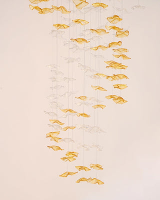 Nephele Lustre Feuille en Cristal