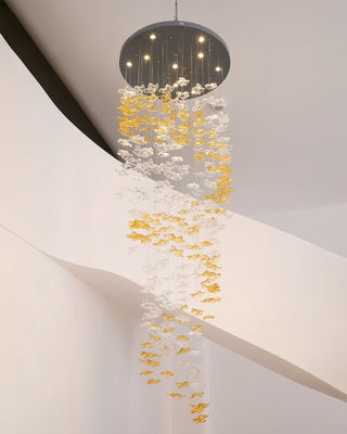 Nephele Lustre Feuille en Cristal