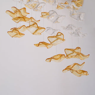 Vecarisra Suspension Lampes Art Verre Tidal Luxe