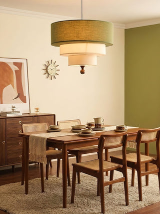 Tiered Fabric Pendant Light-Neutral Decor