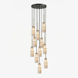 Tiered Alabaster Cluster Chandelier-Neutral Decor
