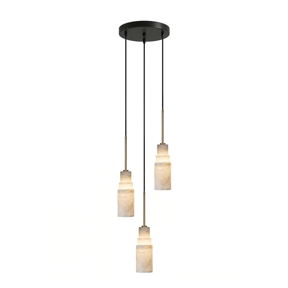 Tiered Alabaster Cluster Chandelier-Neutral Decor