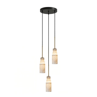 Tiered Alabaster Cluster Chandelier-Neutral Decor