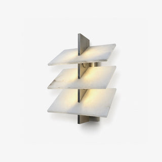 Tiered Alabaster Wall Sconce-Neutral Decor