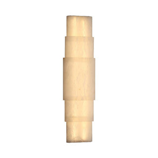 Tiered Alabaster Column Sconce-Neutral Decor